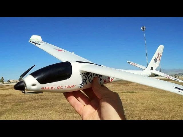 XK A800 Stabilized Four Channel RC Glider Park Flying Flight Test