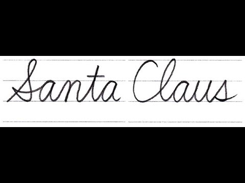 筆記体で書こう Santa Claus in cursive(short) - YouTube