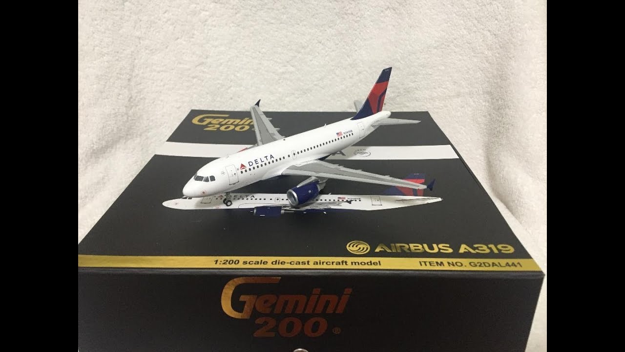 Gemini 200 Delta A319 unboxing - YouTube