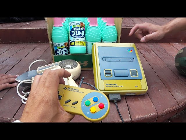 The result of soaking an abnormally yellowed game console in