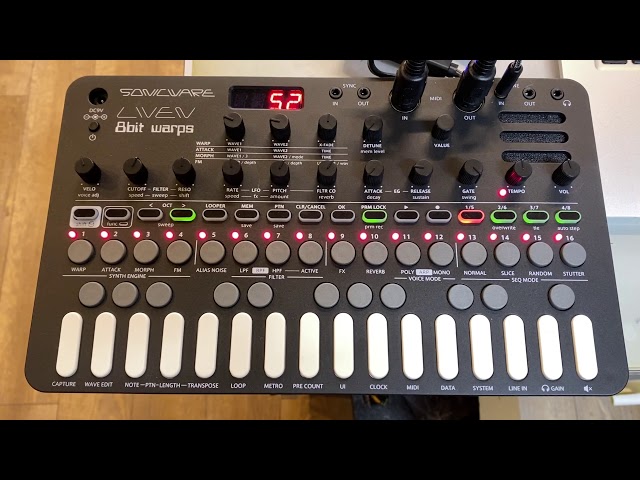 SONICWARE LIVEN 8bit warpsを外部音源として使ってみた!! - YouTube