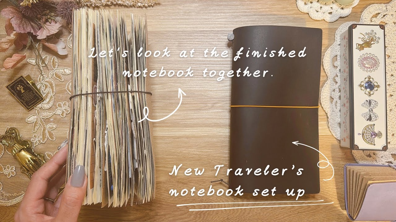 コラージュノート📖♡全ページ一緒に見ていきましょう🌷新しいノートの