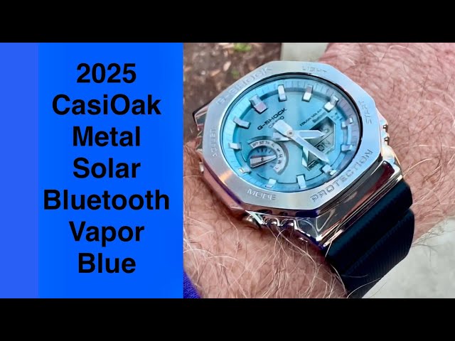 2025 Casio G-Shock GBM2100A CasiOak Metal Vapor Blue Solar