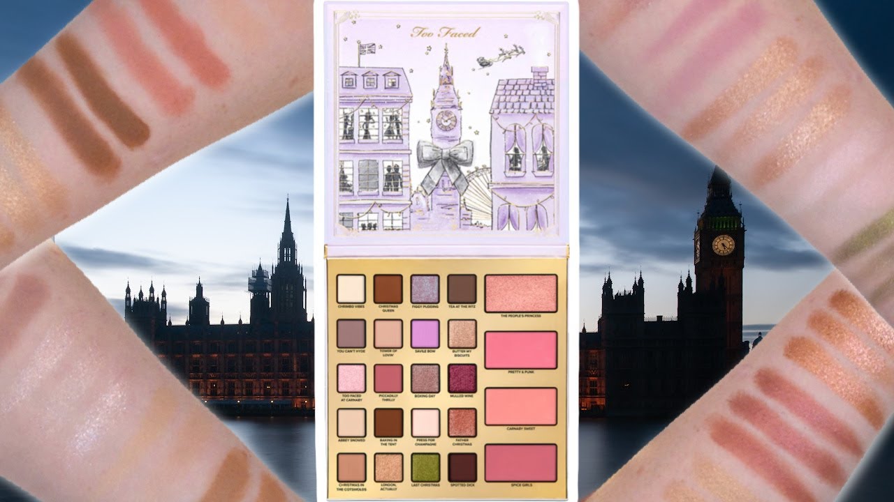 Too Faced Christmas in London | Live Finger & Brush Swatches (w/ a