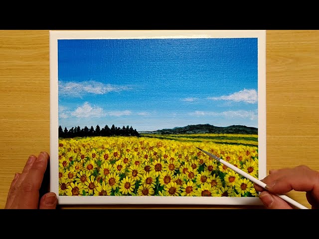 真作 油彩肉筆画 ウット・エルマン 『ひまわり畑のヴィラ』 真作 油彩