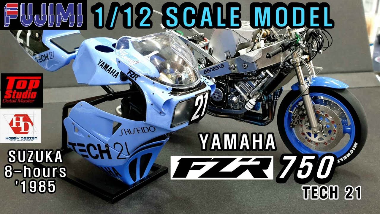 1/12 FUJIMI YAMAHA FZR 750 'TECH 21' - YouTube