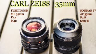 Carl Zeiss 35mm f2.4 Flektogon M42 vs NEW FE AF 35mm f2.8 on Sony
