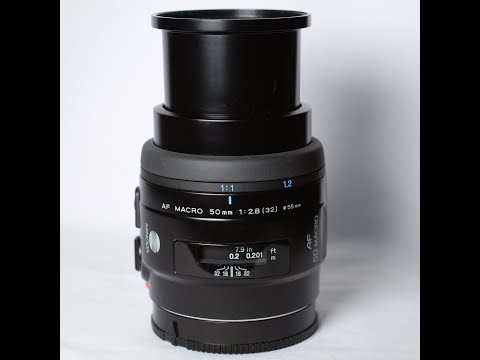 MINOLTA AF MACRO 50mm f/2.8 (1993) on FUJIFILM X-T10 - YouTube