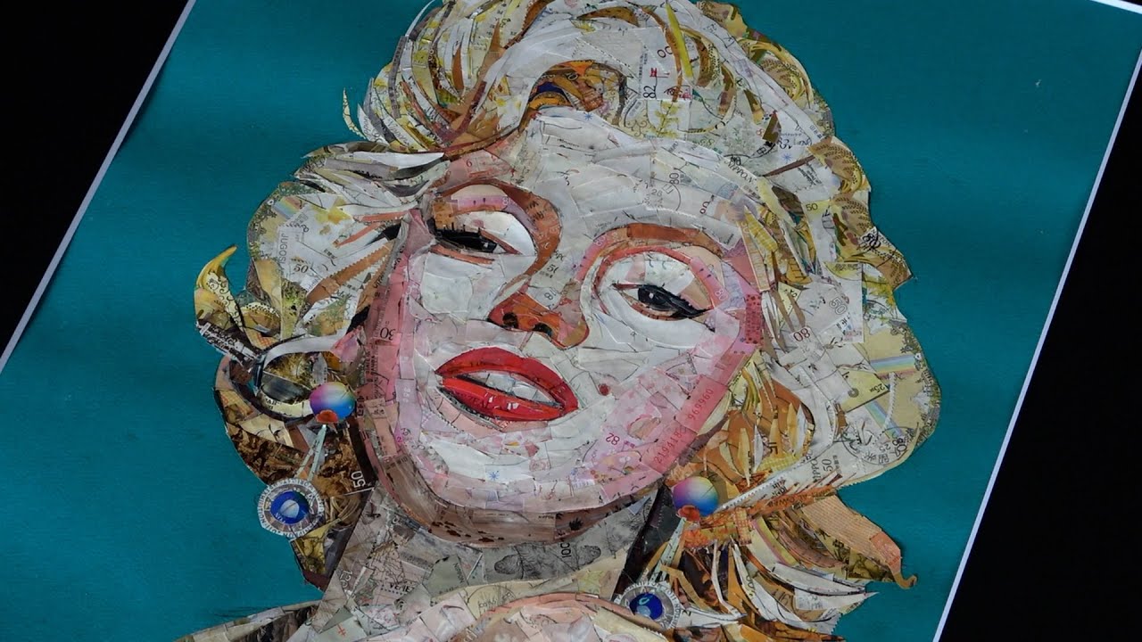 全部が切手】80歳、切手で描くマリリン・モンロー 投稿したら幸せが