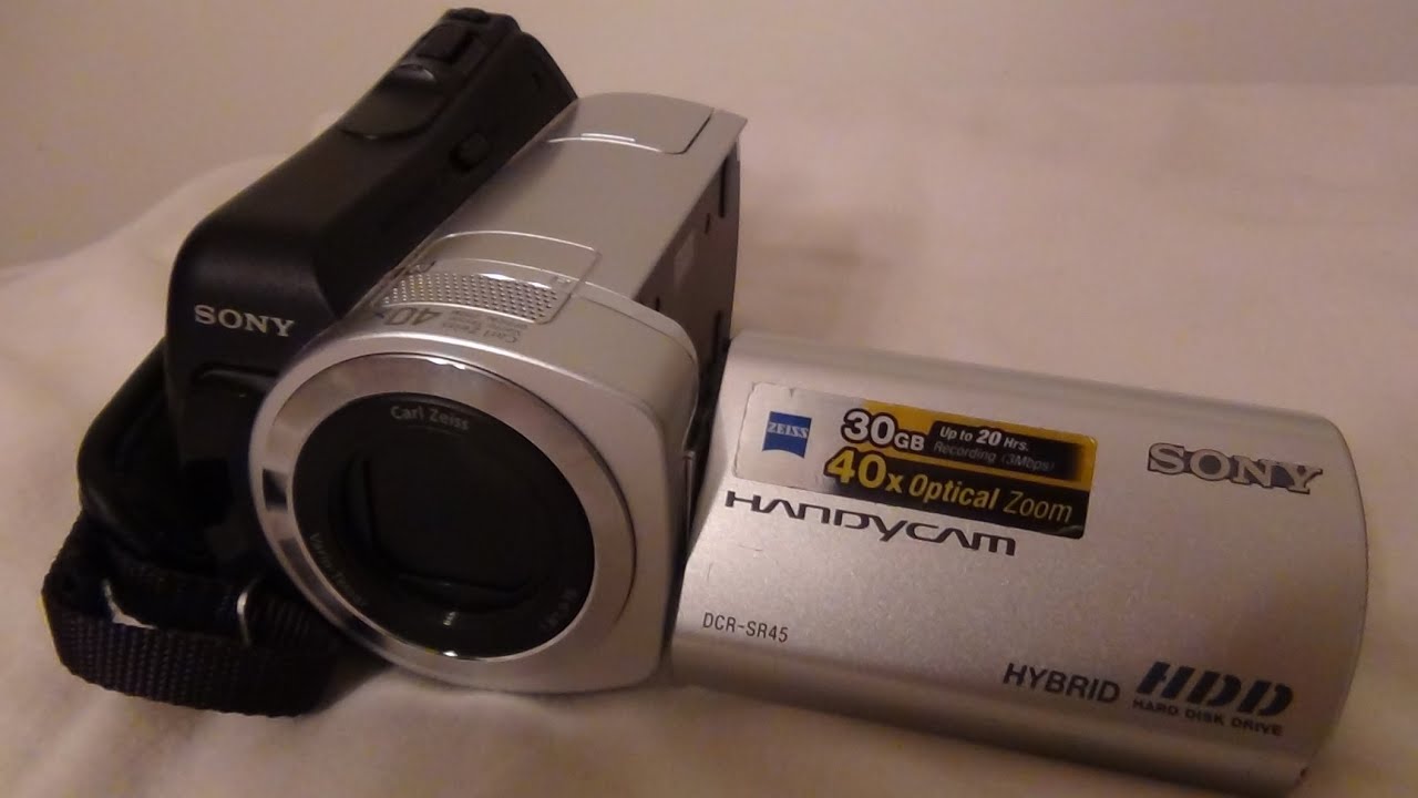 2008 Sony Handycam DCR SR45 Review - YouTube