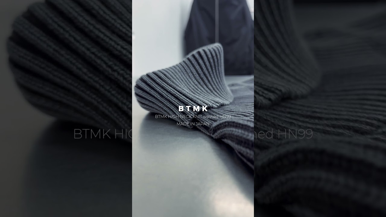 BTMK HIGH NECK KNIT washed HN99 #btmk #breakthemoldkindly - YouTube