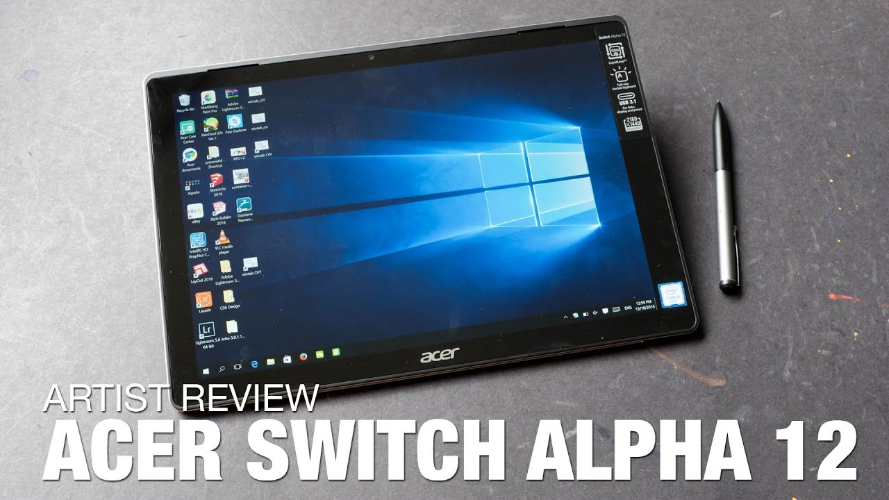 Artist Review: Acer Switch Alpha 12 (2016) - YouTube