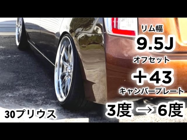 リア キャンバープレート 3度/6度 ホイールマッチング 30プリウス