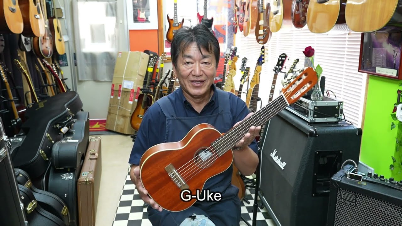 Aria ATU-120 / 6 アリア G-Uke シリーズ 6弦テナーウクレレ！ - YouTube