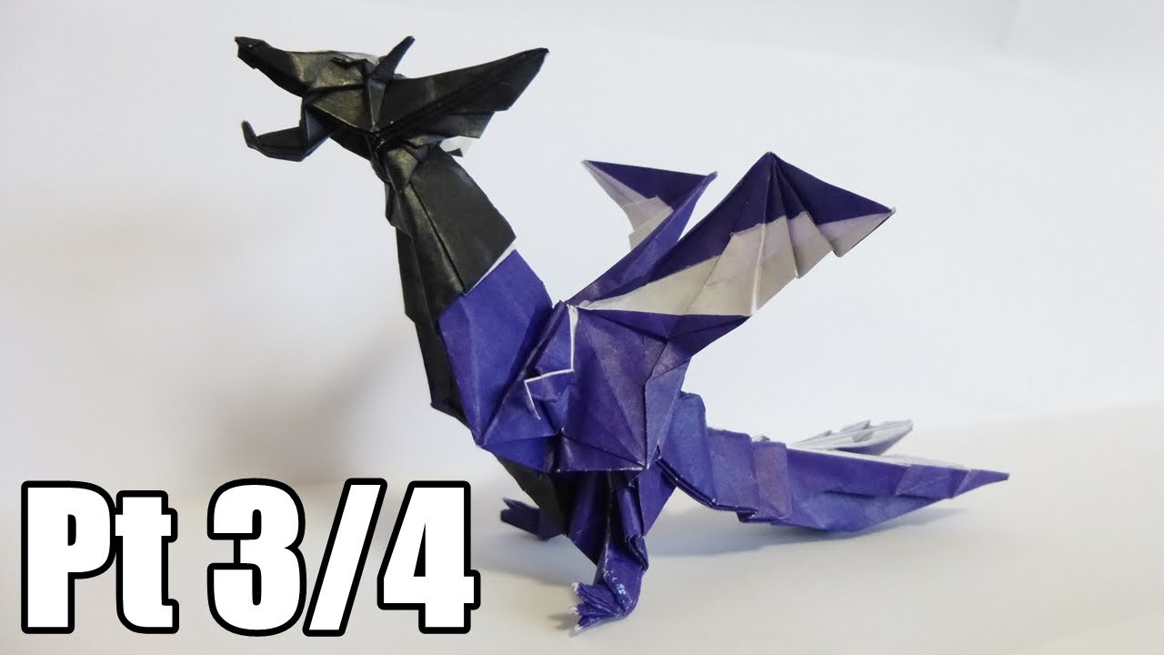 Origami Fiery Dragon v.2 折り紙 折り方 ドラゴンv.2 - YouTube