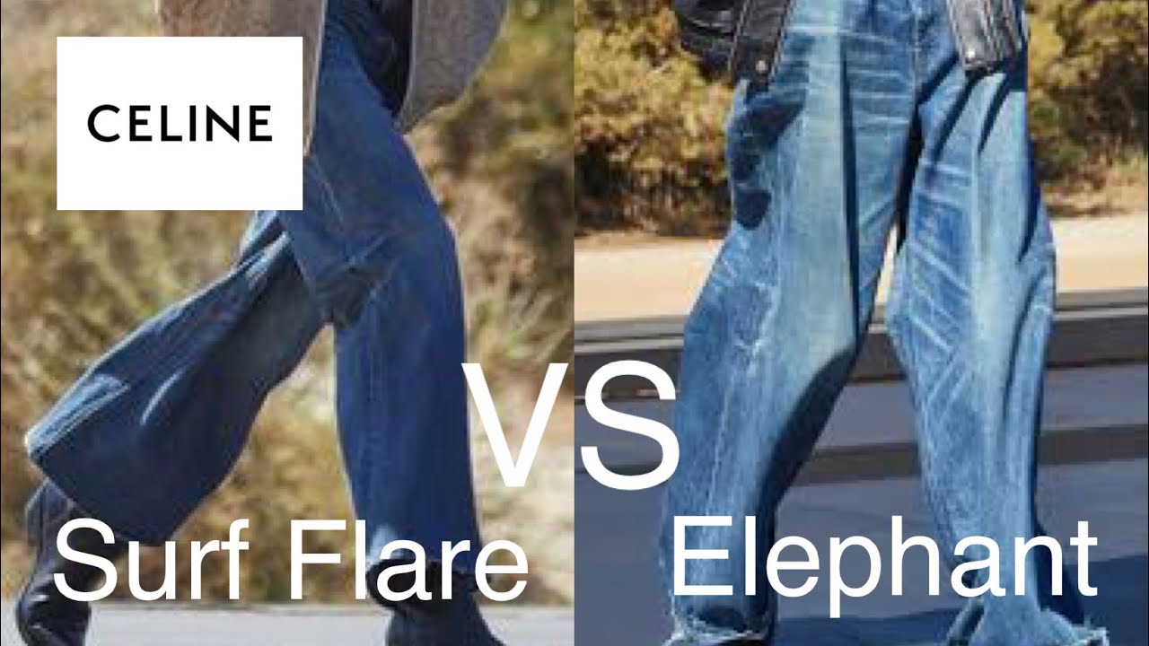 比較動画】Surf Flare Jeans vs Elephant Jeans【CELINE 22ss】 - YouTube