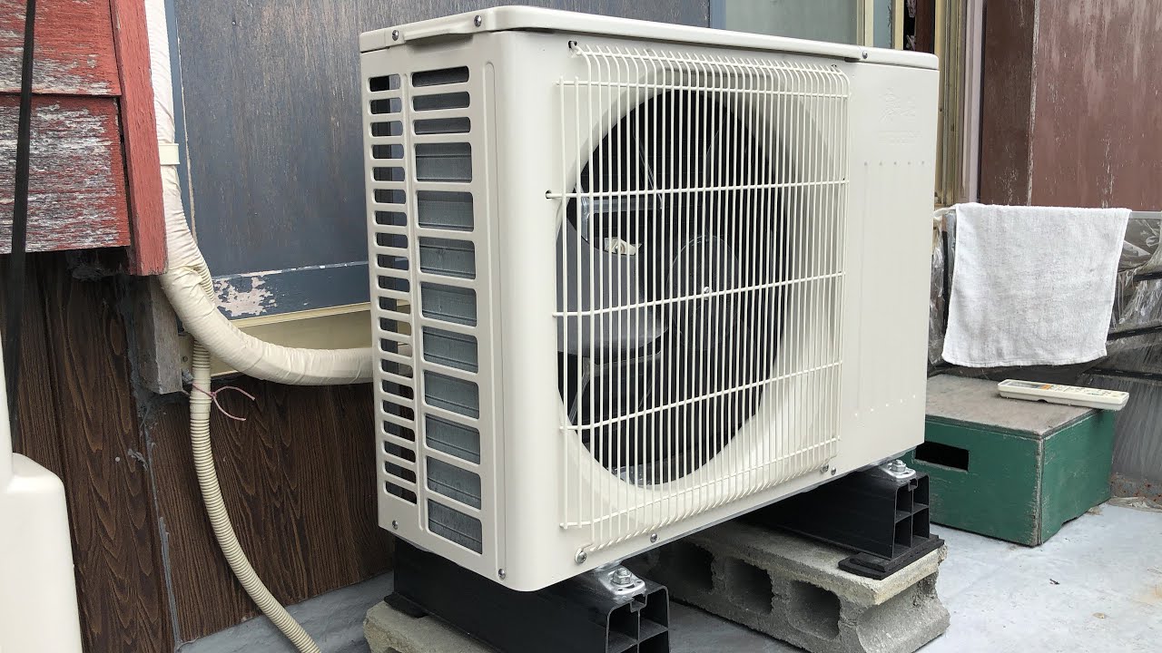 三菱電機 霧ヶ峰BXV エアコン 室外機 - YouTube
