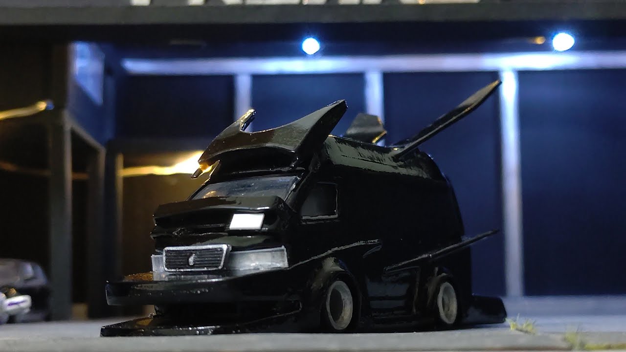 トミカ改造〗200ハイエース バニング セルシオ風フェイス - YouTube