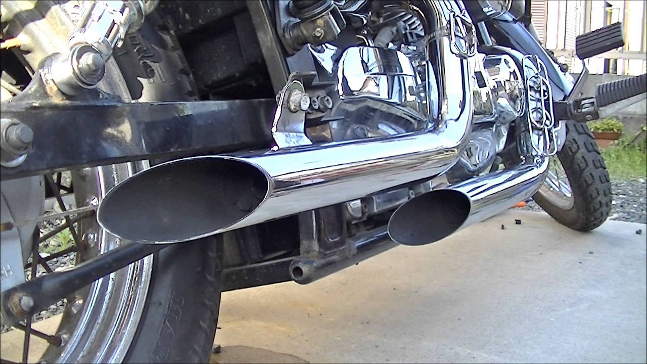 ドラッグスター250】 スラッシュカットマフラー音 - YouTube