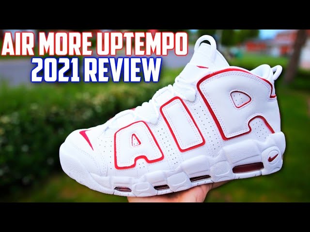 Nike Air More Uptempo White Varsity Red 2021 REVIEW and ON-FEET