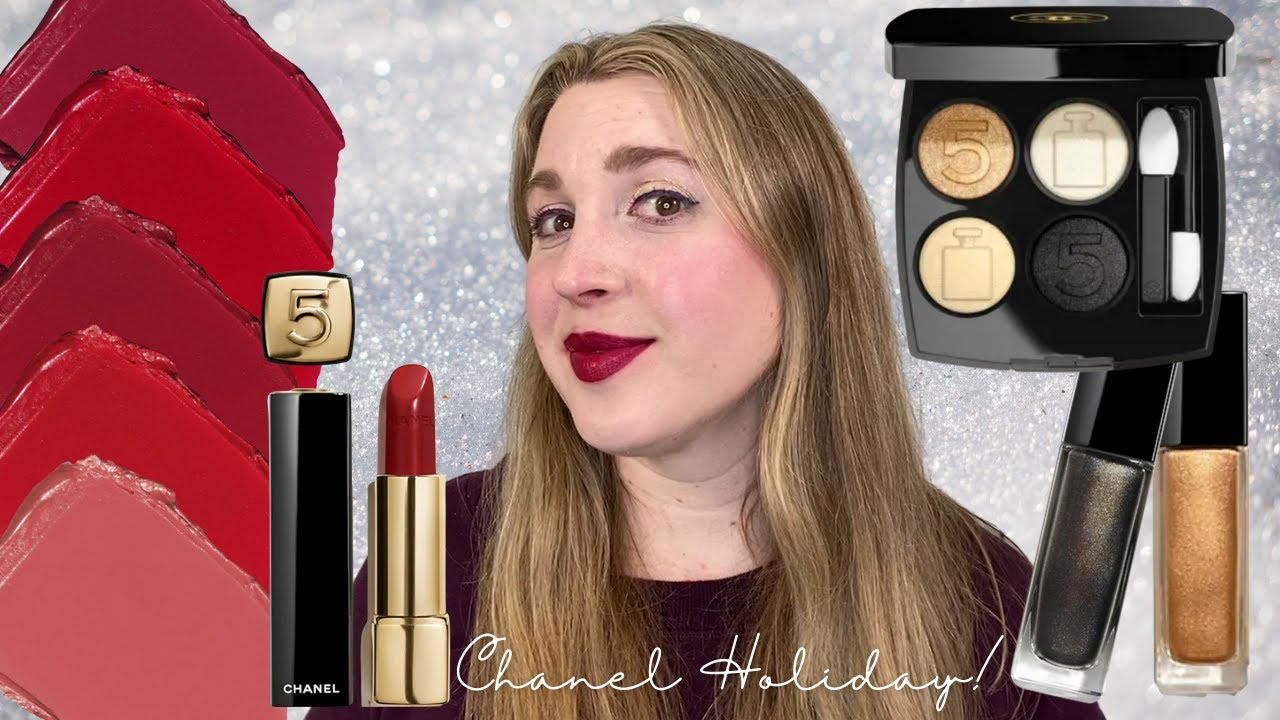 CHANEL HOLIDAY 2021: No. 5 Collection | All 5 Lipsticks + 4 Eye