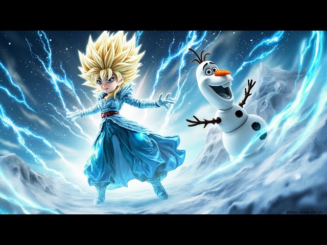 ELSA and OLAF but it's DRAGON BALL Z ❄️🔥 | Frozen Kamehameha
