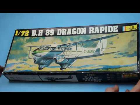 Heller 1/72 D.H 89 Dragon Rapide In Box Review - YouTube