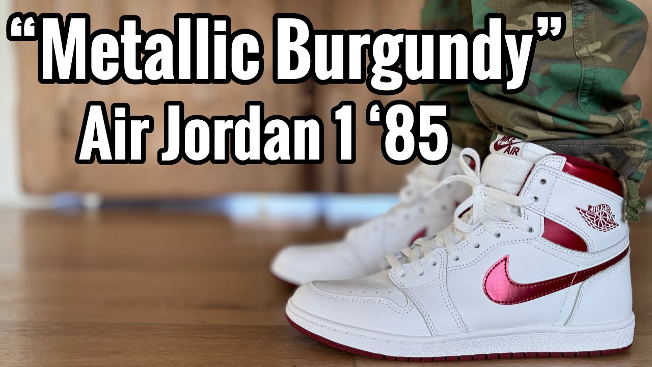 Air Jordan 1 High 85 “Metallic Burgundy” Review & On Feet - YouTube