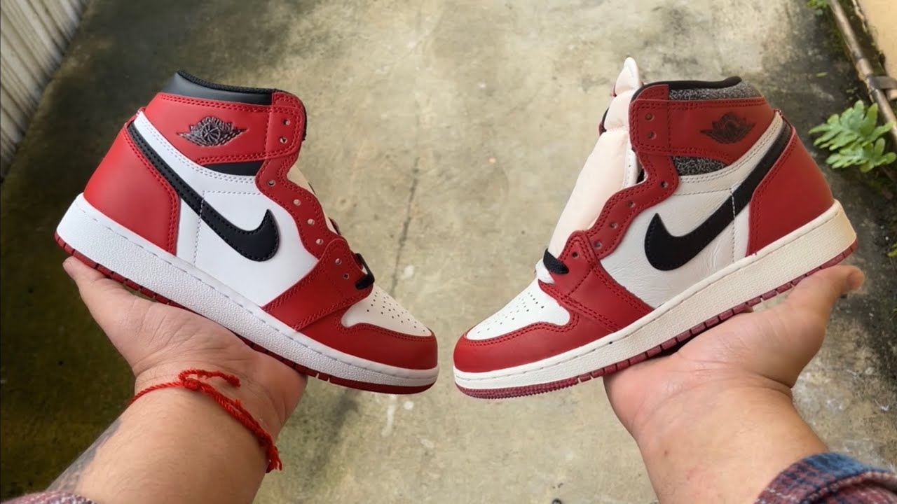 Jordan 1 Retro High OG GS Chicago “Lost and Found” 2022 Comparison