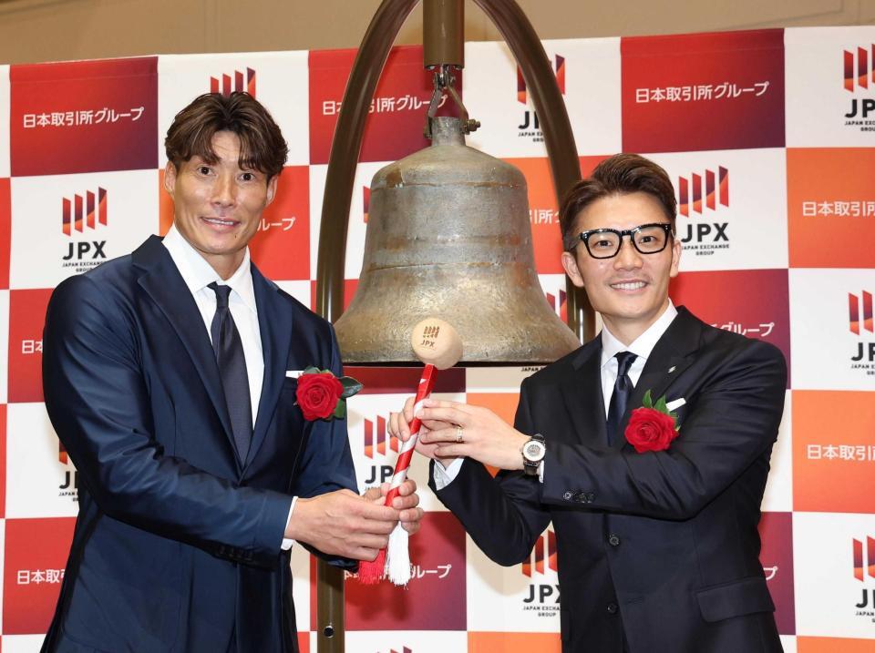 阪神・糸井嘉男SA「甲子園より緊張」事業上場を祝う鐘叩く センス