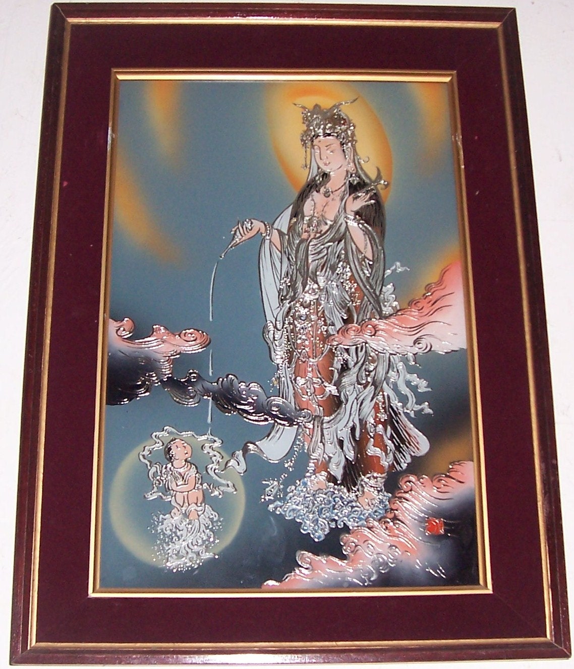 Signed Chinese New Year Oriental Huxian Jinshan Peasant Art Asian