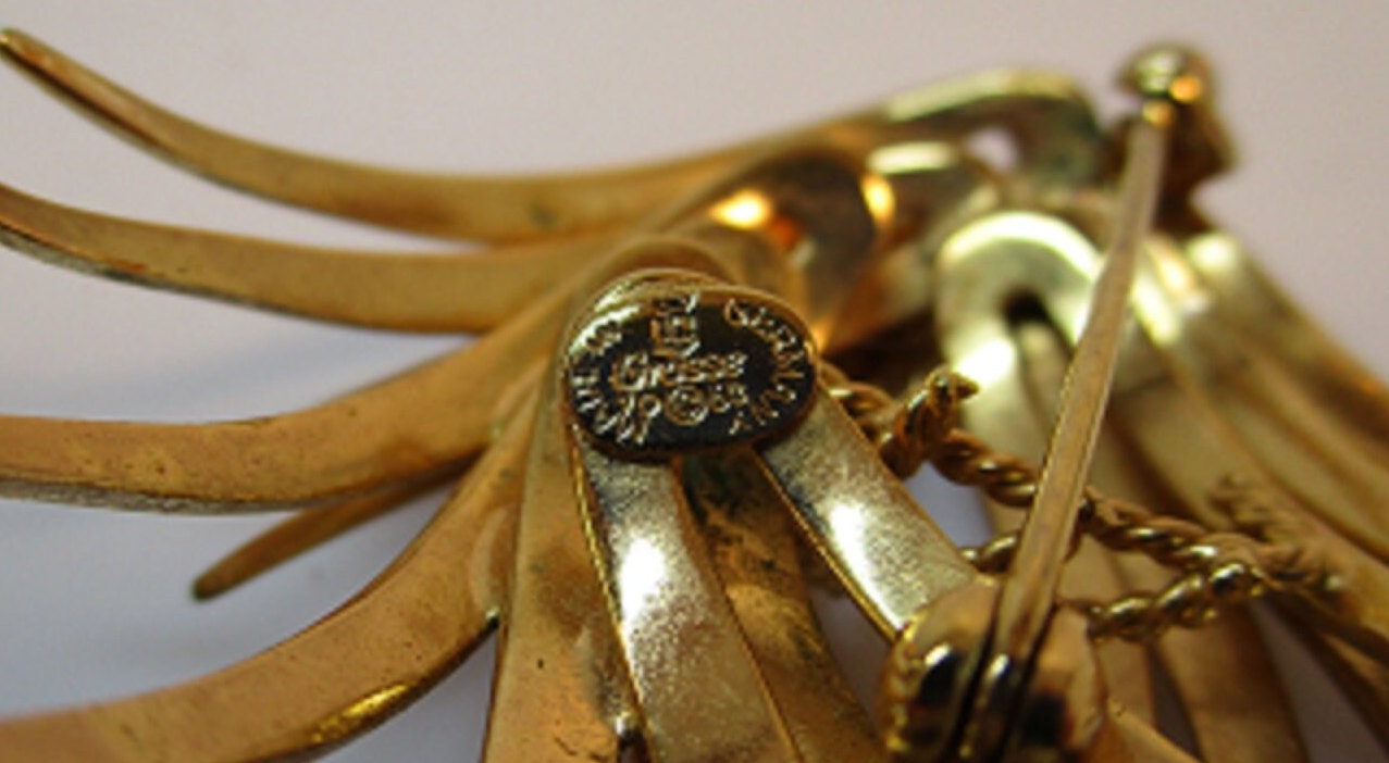 Grosse, Germany, 1962 Brooch, Gold-plated - Etsy