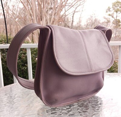 Coach 9034 RARE Vintage 1990's Lavender Purple Ergo Flap Leather