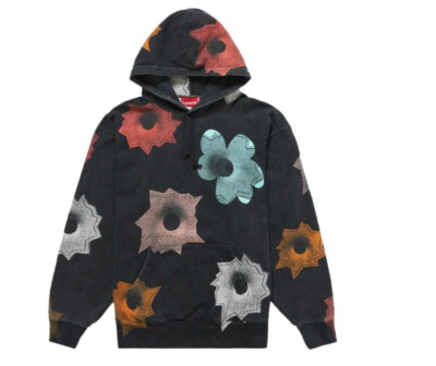 Supreme Nate Lowman Hooded Hoodie Sweatshirt Black Size XL New