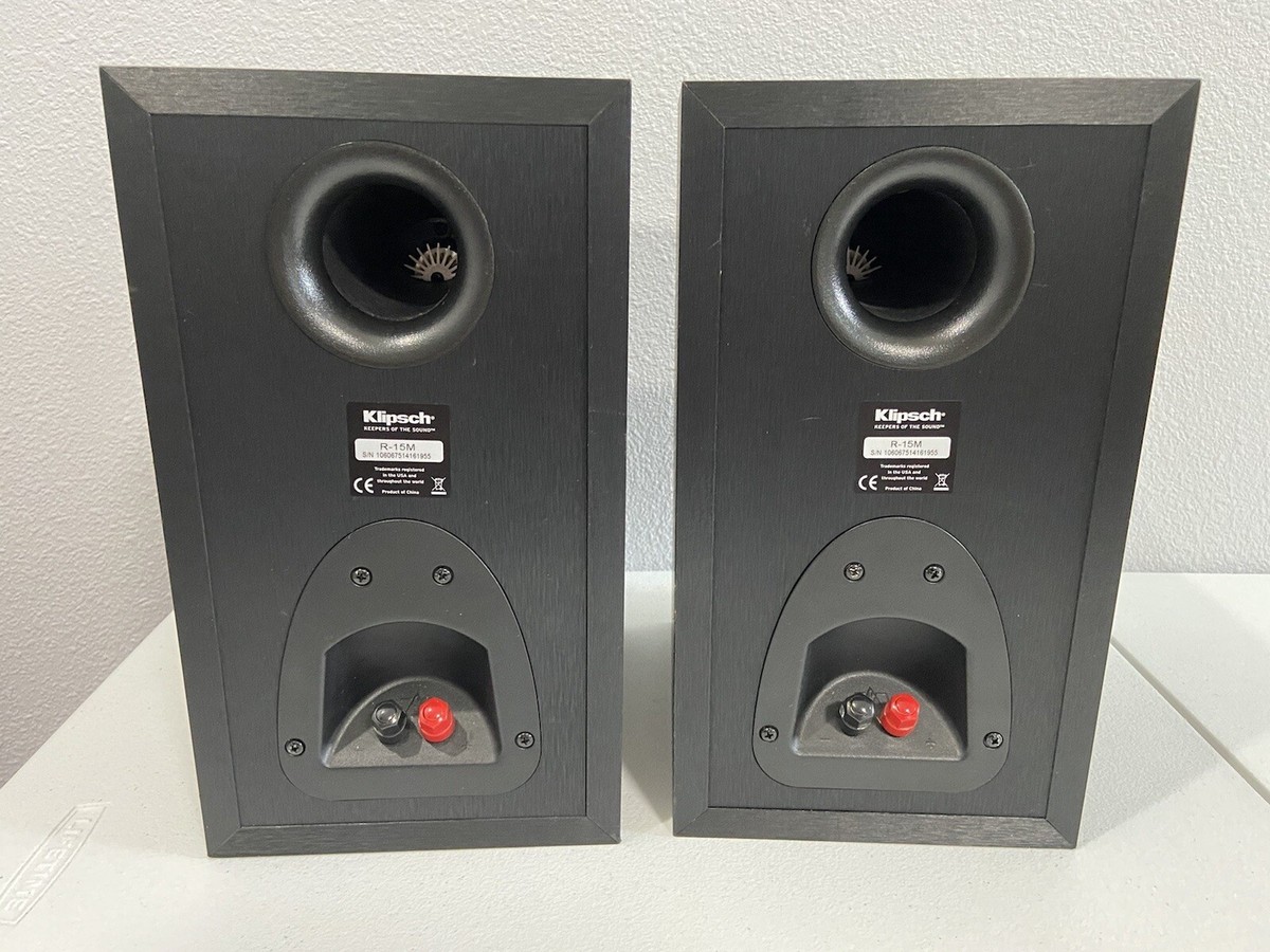 Klipsch R-15M Bookshelf Speaker - Black, Pair | eBay