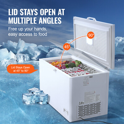Chest Freezer 12.8 cu.ft / 345 L Large Deep Freezer & 4 Removable