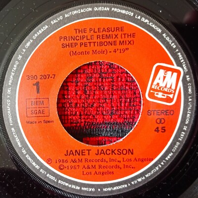 JANET JACKSON ** The Pleasure Principle ** ORIGINAL 1987 Spain 7