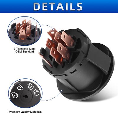 Ignition Switch for 1999 Murray 40318x50A, 40382x58, 42589x8