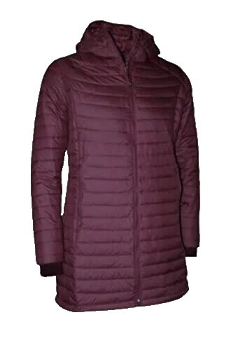 COLUMBIA ZIP HOODED PUFFER JACKET PURPLE PINK JACKET WOMENS LARGE