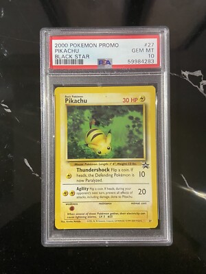PSA 10 Pokemon Pikachu Black Star Promo #27 Wizards of the Coast