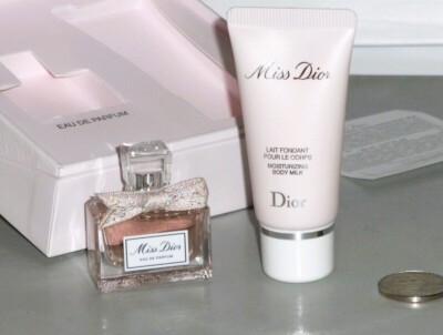 Miss Dior Travel Gift Set Eau De Parfum EDP 5ml &Moisturizing Body