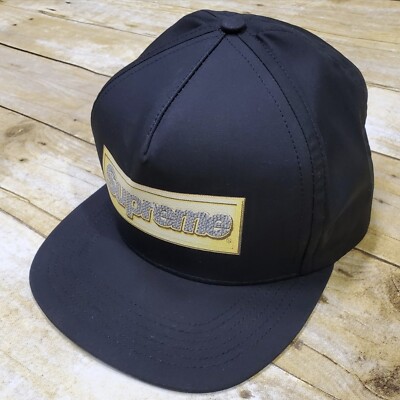 New Supreme x Starter Bling Box Logo 5-Panel Cap Rare Blk SS13