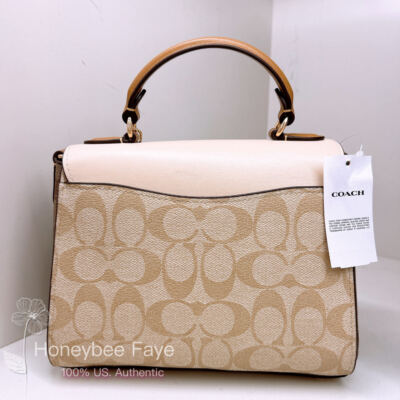 NWT Coach Morgan Top Handle Satchel Bag In Blocked Signature