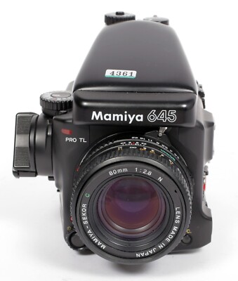 Mamiya Pro TL 645 6X4.5 medium format camera w/ 80mm F2.8 N lens +