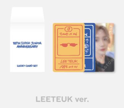SUPER JUNIOR 18th ANNIVERSARY OFFICIAL MD GOODS LUCKY CARD SET +