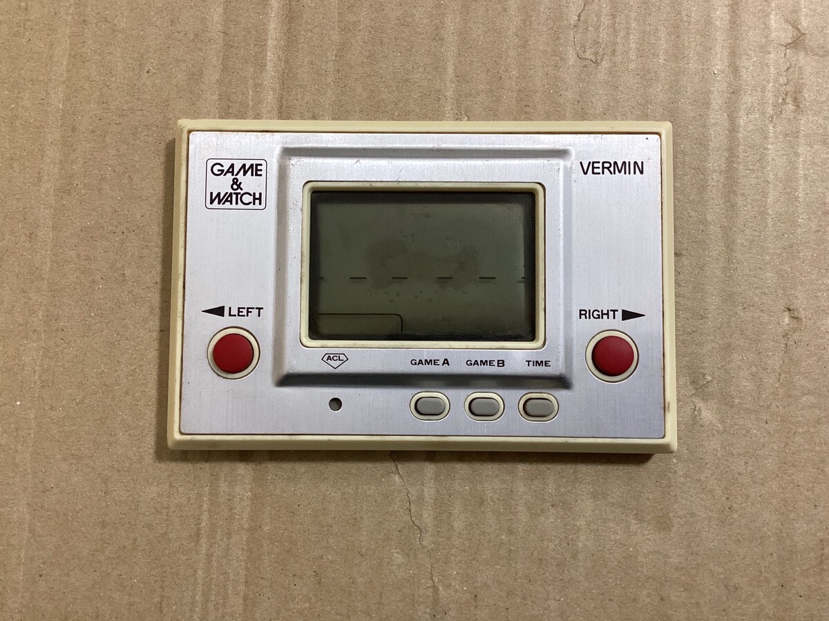 Nintendo Game & Watch Vermin MT-03 Silver Series 1980 Japan ver