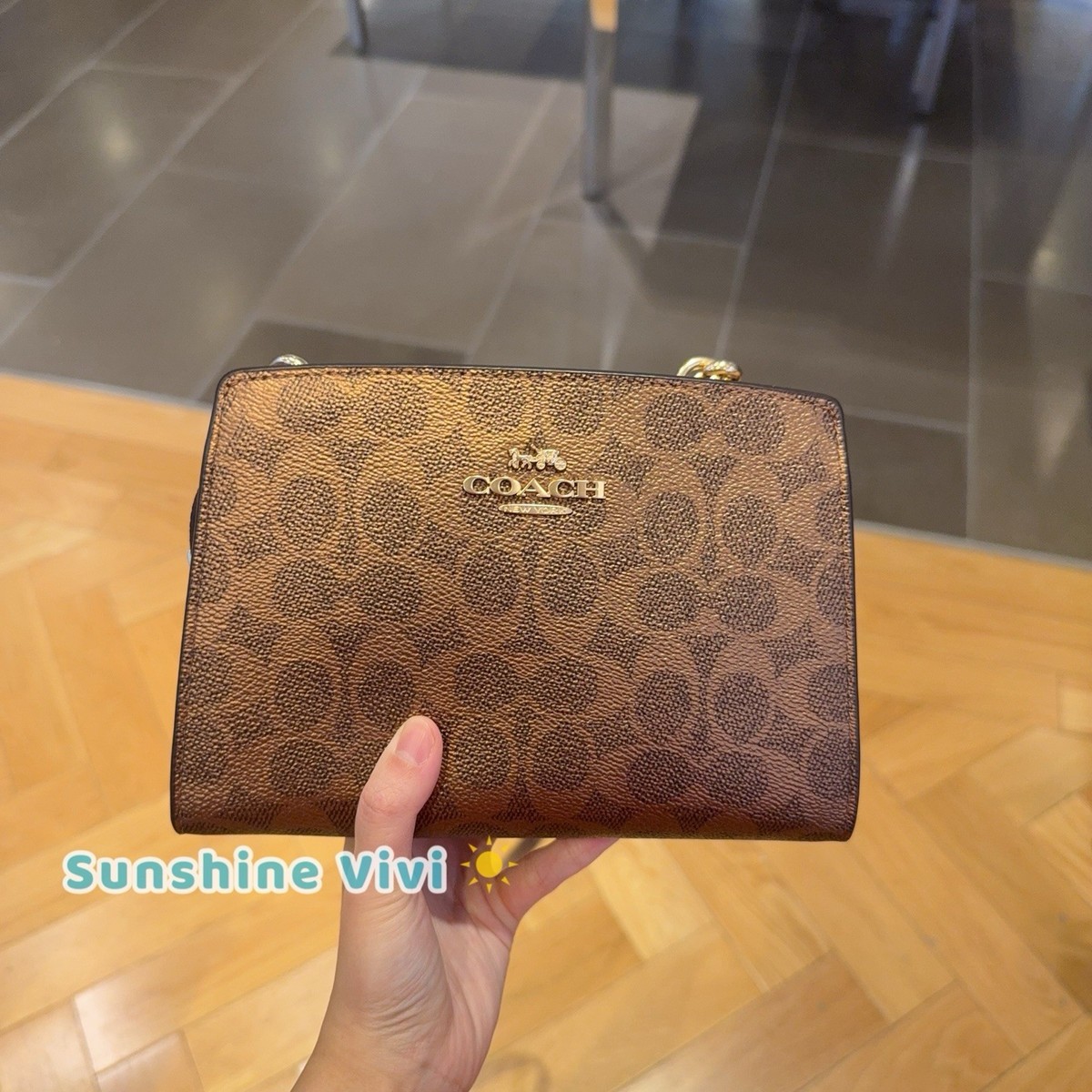 NWT Coach Gia Crossbody Bag In Signature Canvas CCK70 BROWN/COPPER