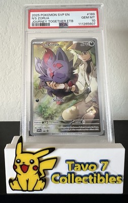 PSA 10 N'S ZORUA SVP EN-SV BLACK STAR PROMO #189 2025 POKEMON | eBay