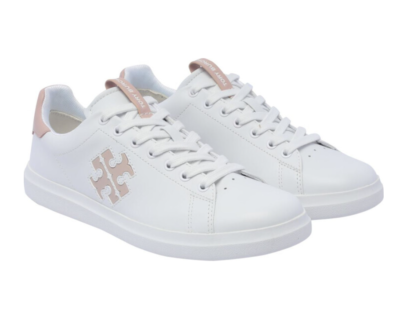 NIB Tory Burch Howell court sneakers with double T White 149728
