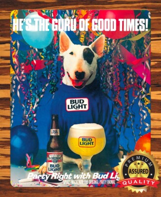 Spuds Mackenzie - Original Party Animal - Bud Light Metal Beer